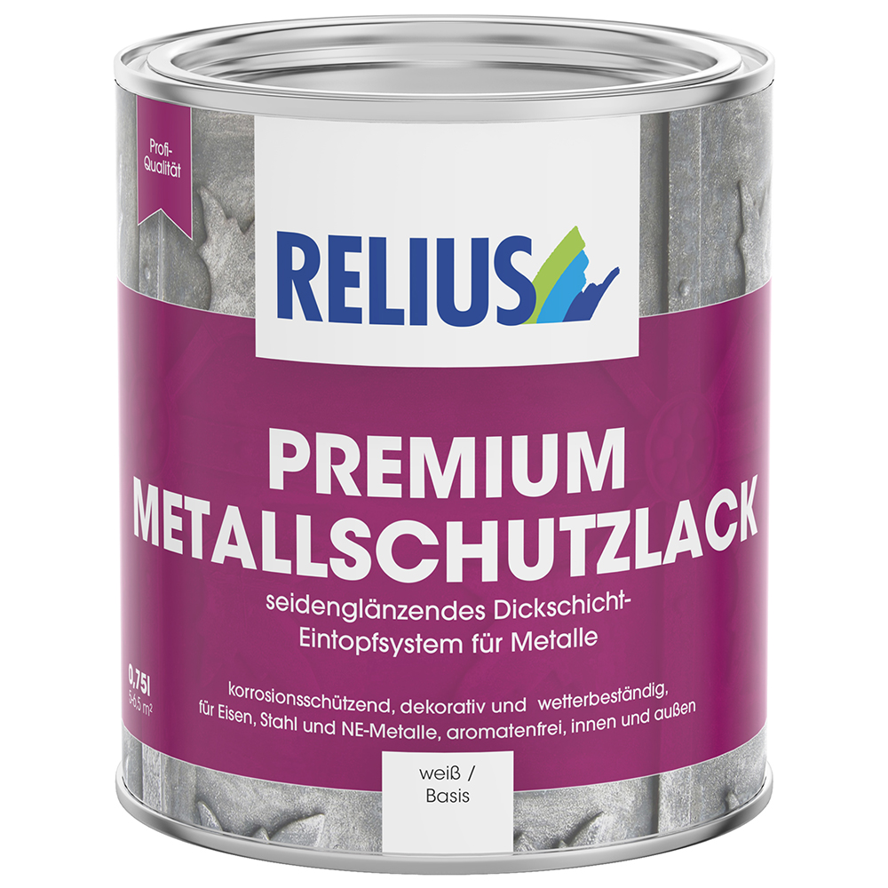 Produkt PREMIUM-METALLSCHUTZLACK in 0,75 Liter Dose