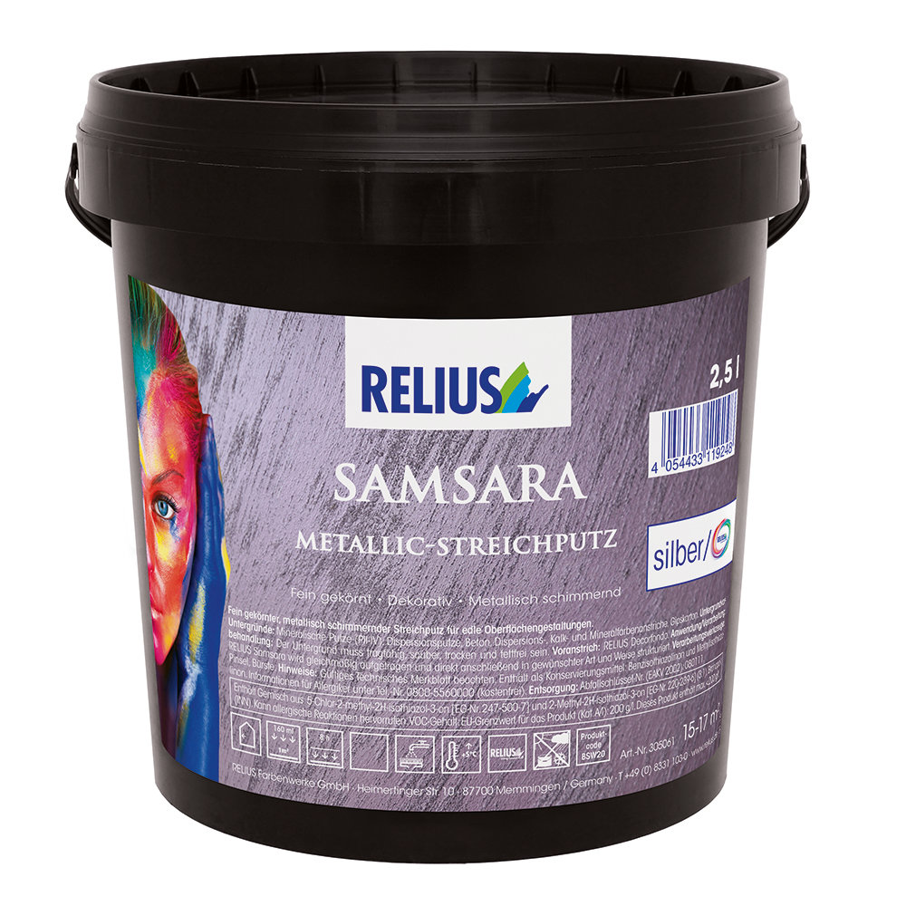 Produkt Samsara Metallic-Streichputz in 2,5 Liter Eimer