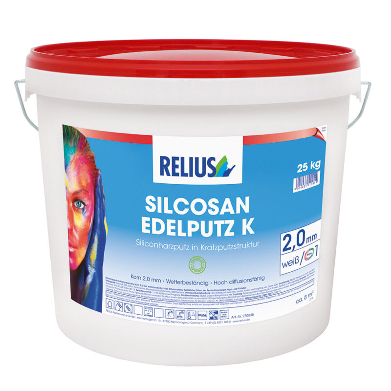 Silcosan_Edelputz_K Produkt Silcosan_Edelputz_K in 25 kg Eimer