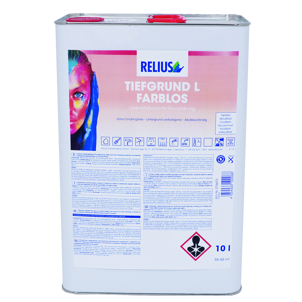 TIEFGRUND L Farblos Produkt TIEFGRUND L Farblos in 10 Liter Verpackung