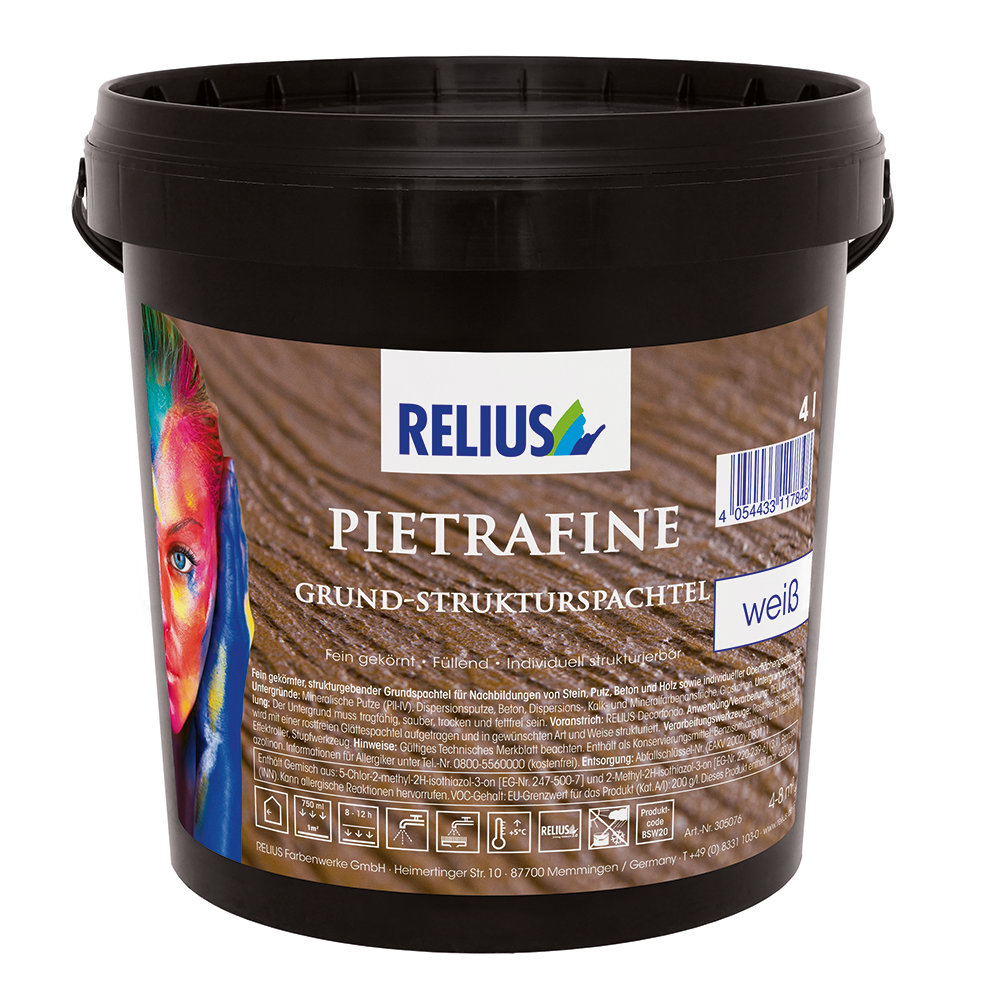 Produkt Pietrafine Grund-Strukturspachtel in 4 Liter Eimer