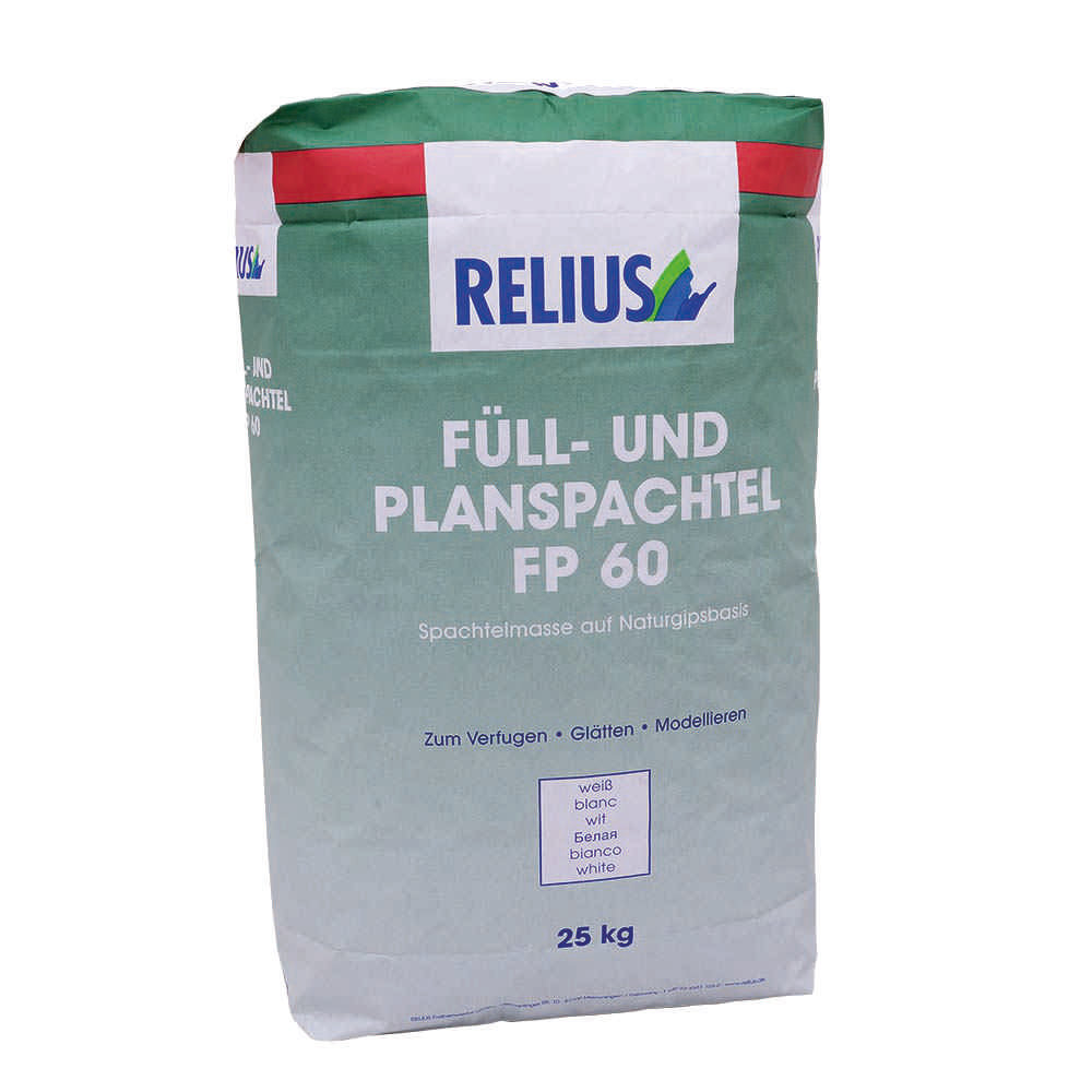 Füll- und Planspachtel FP 60 Produkt Füll- und Planspachtel FP 60 in 25 kg Verpackung