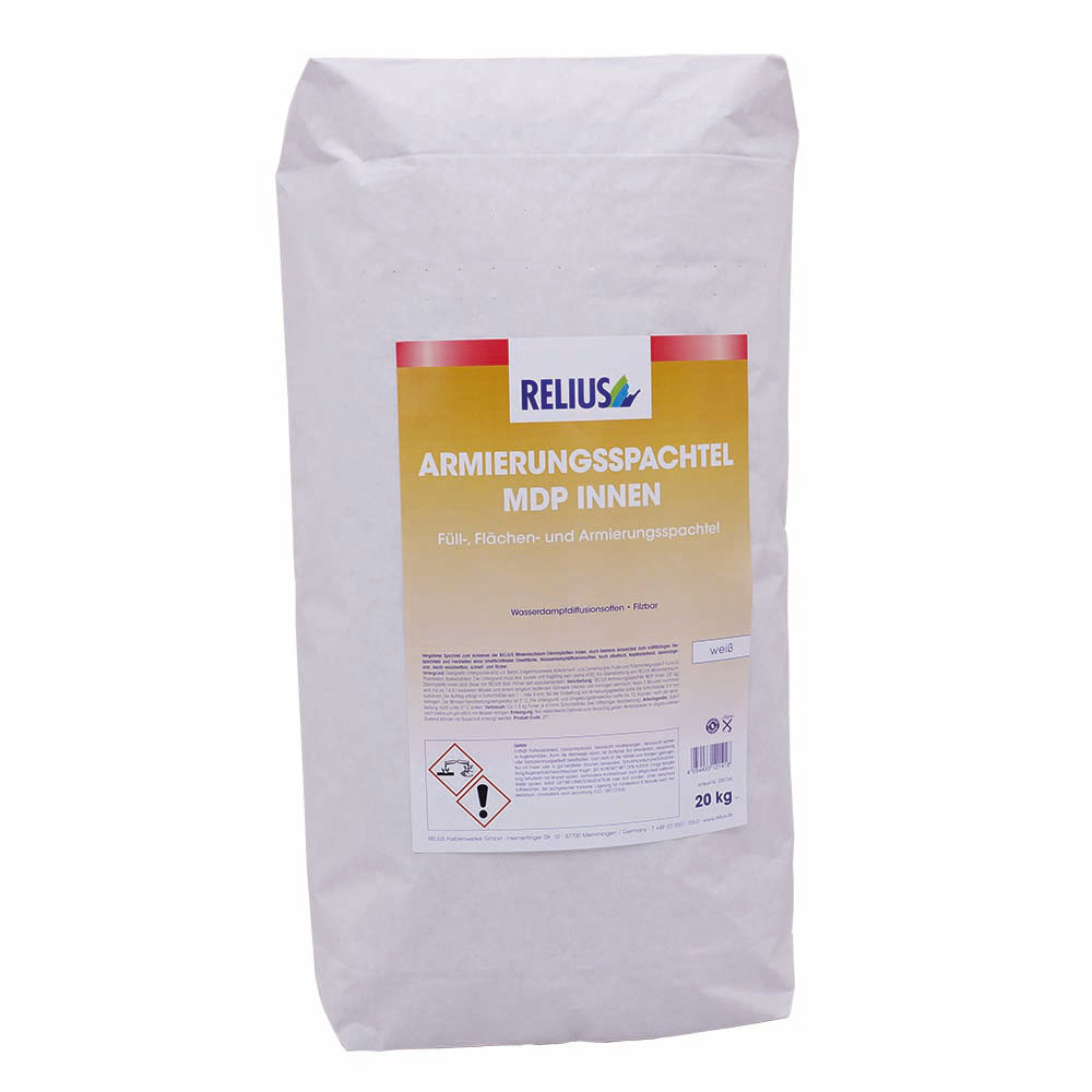 Armierungsspachtel MDP Innen Produkt Armierungsspachtel MDP Innen in 20 kg Verpackung