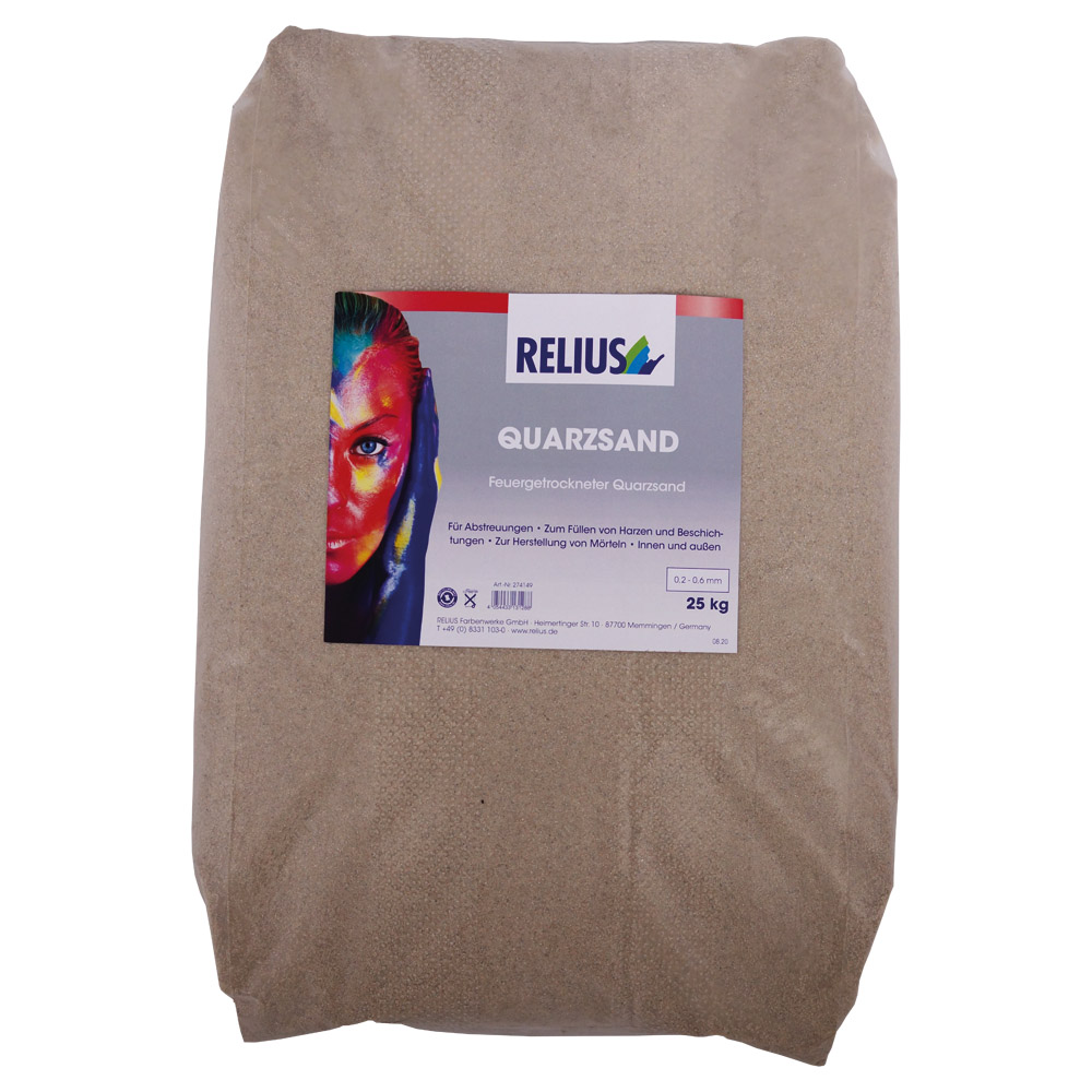 Produkt Quarzsand in 25 kg Verpackung