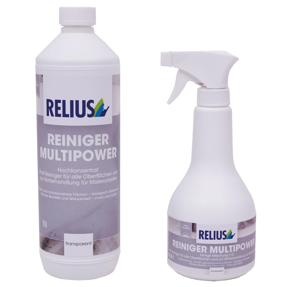 Produkt Reiniger Multipower in 1 Liter Flasche und 0,5 Liter Sprühflasche