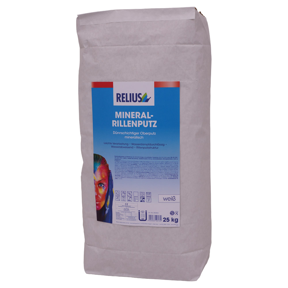 MINERAL-RILLENPUTZ Produkt MINERAL-RILLENPUTZ in 25kg Verpackung