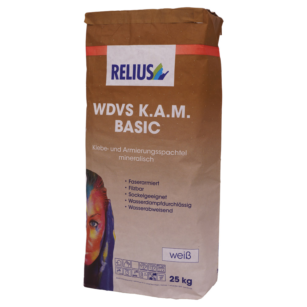 WDVS K.A.M. BASIC WEISS Produkt WDVS K.A.M. BASIC WEISS in 25kg Verpackung