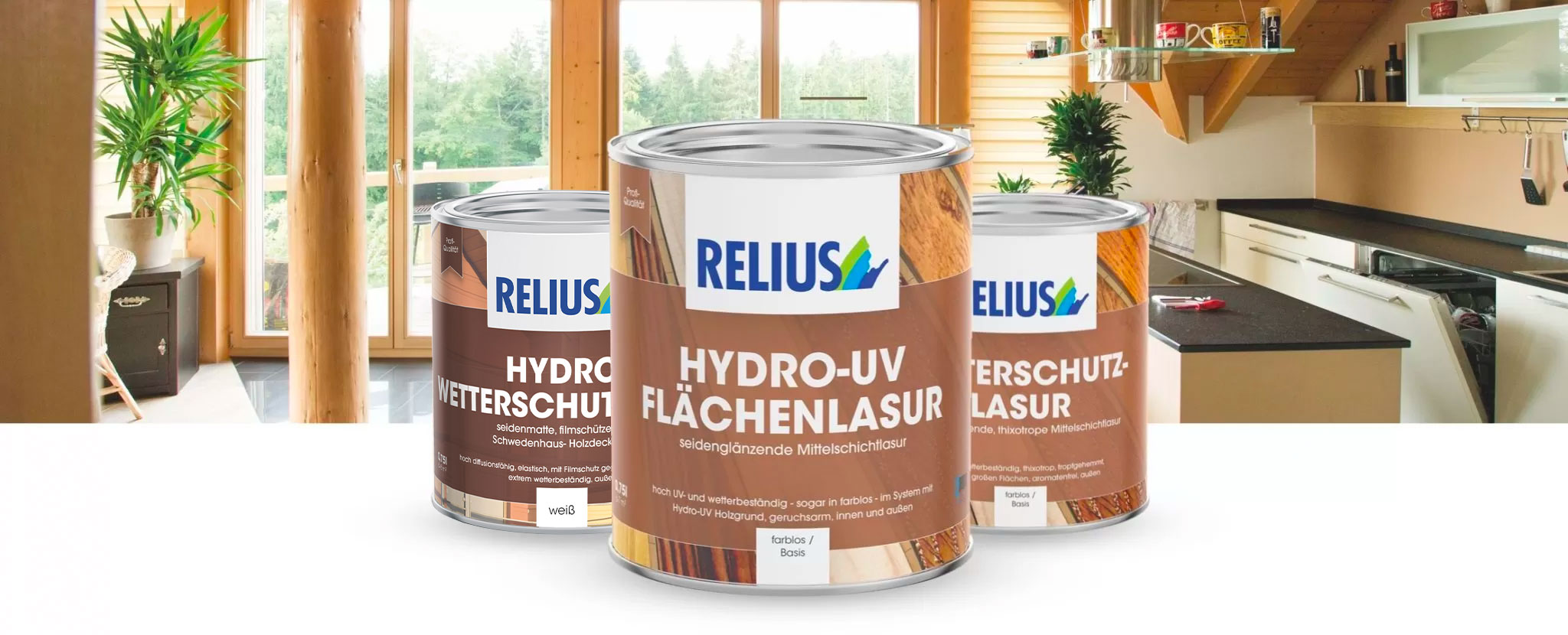 Drei Holzschutz Produkte