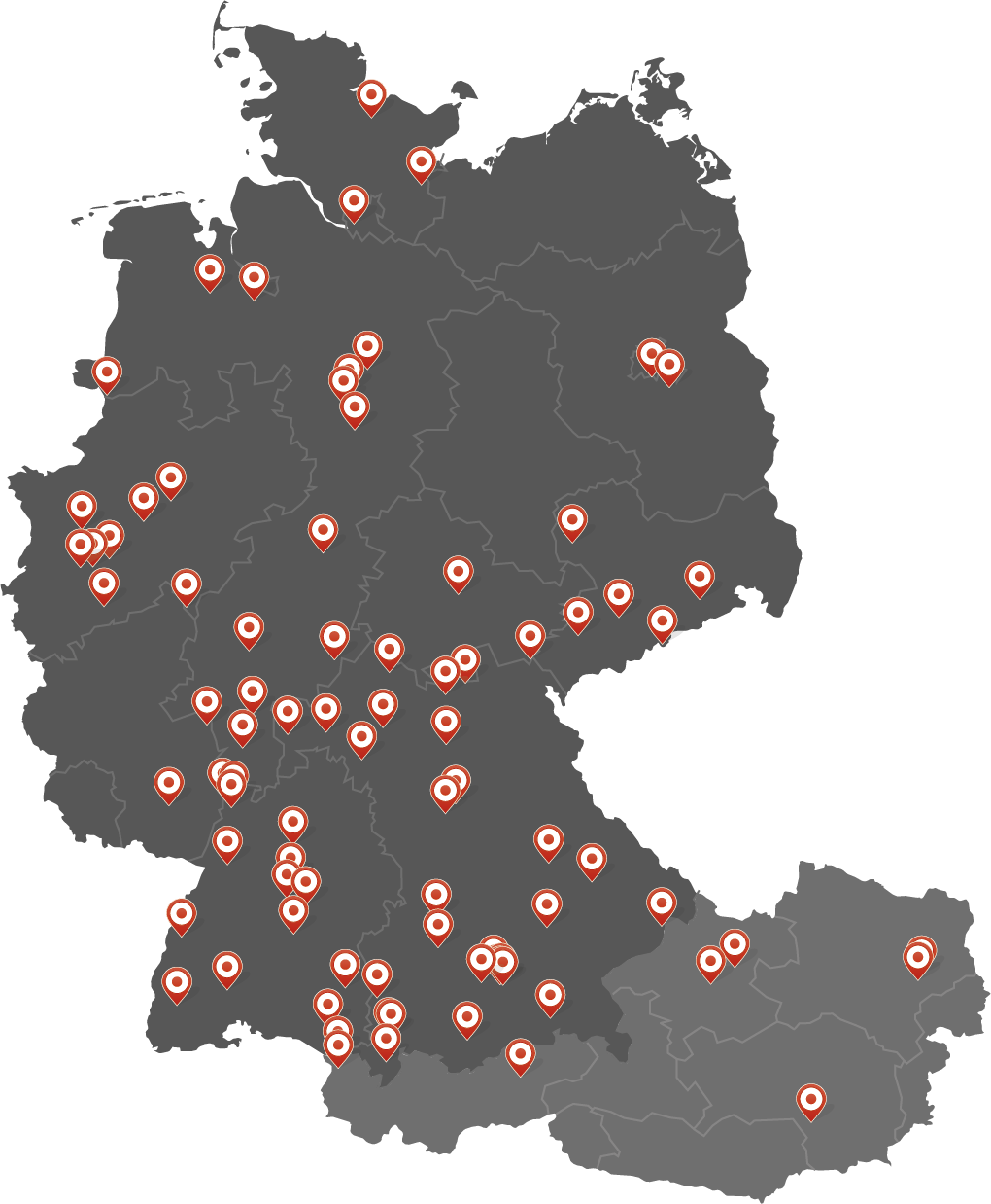 Standorte in Deutschland und Österreich