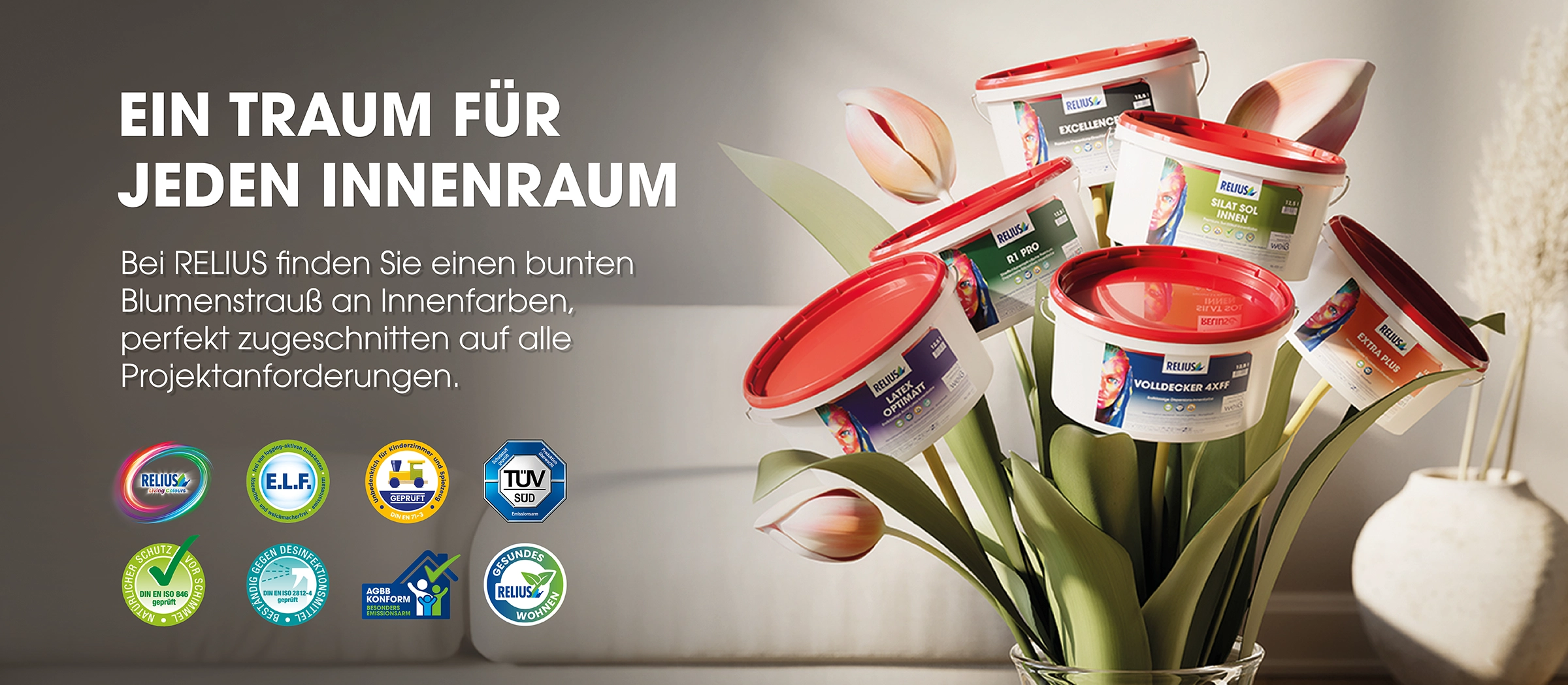 Werbemotiv: RELIUS Innenfarben