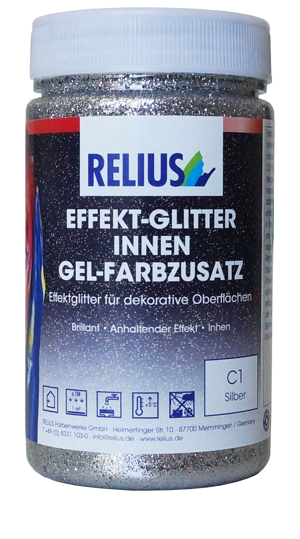 Produkt Effektglitter innen silber